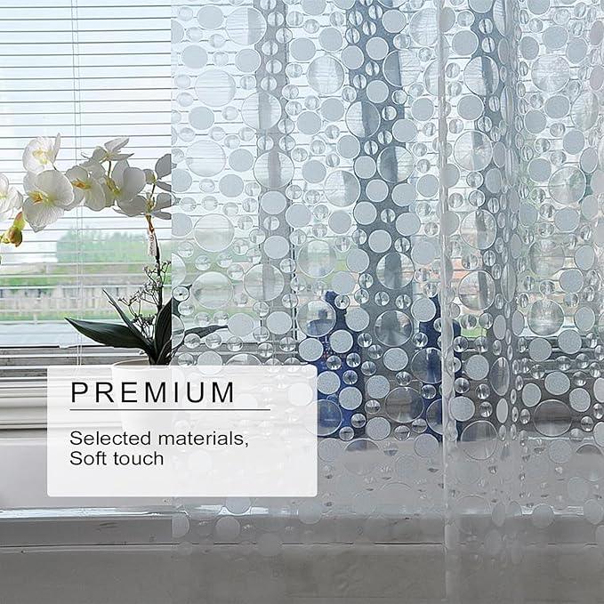 TIKABC Shower Curtain Liner, 4G PEVA Shower Liner, Plastic Waterproof Shower Curtains, 72x72 inch with Grommet Holes 3 Magnetic Weights - ModernBath