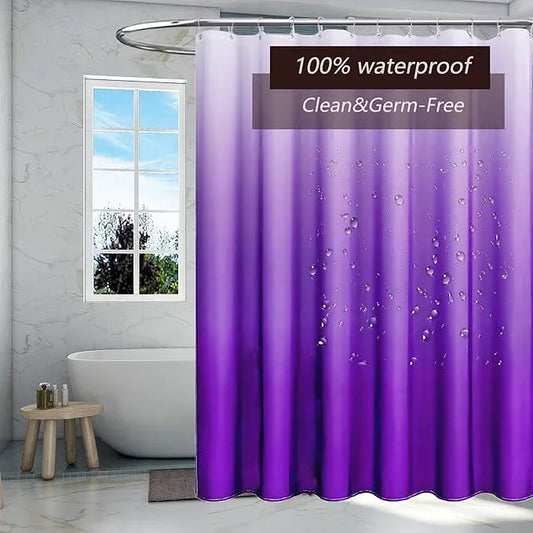 TIKABC Shower Curtain Liner, 4G PEVA Shower Liner, Plastic Waterproof Shower Curtains, with Grommet Holes and 3 Magnetic Weights(Gradient Purple) - ModernBath