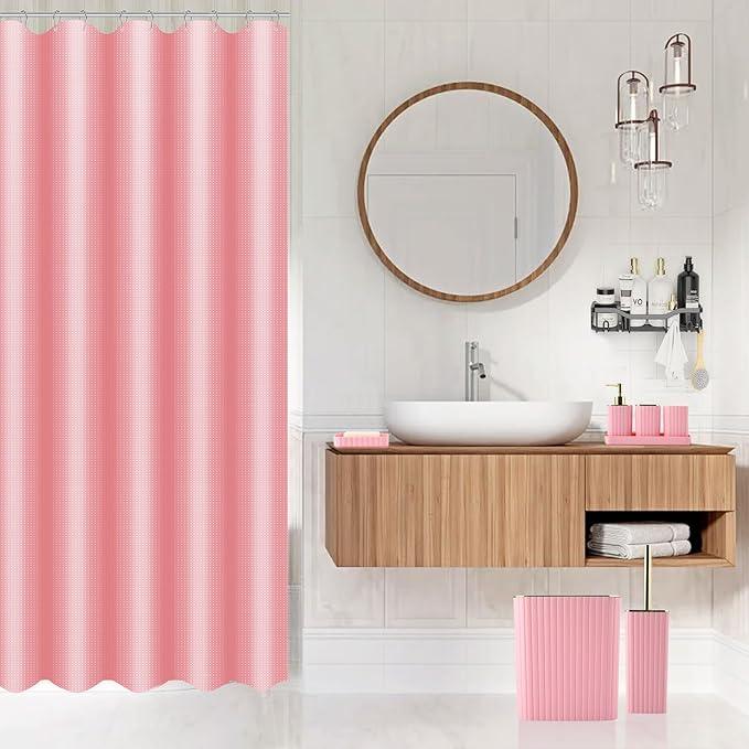 XLHOMO 28PC Bathroom Set - Gorgeous Pink Bathroom Set, Bathroom Accessory Set, Pink Shower Curtain Set with 5PC Shower Caddy - ModernBath