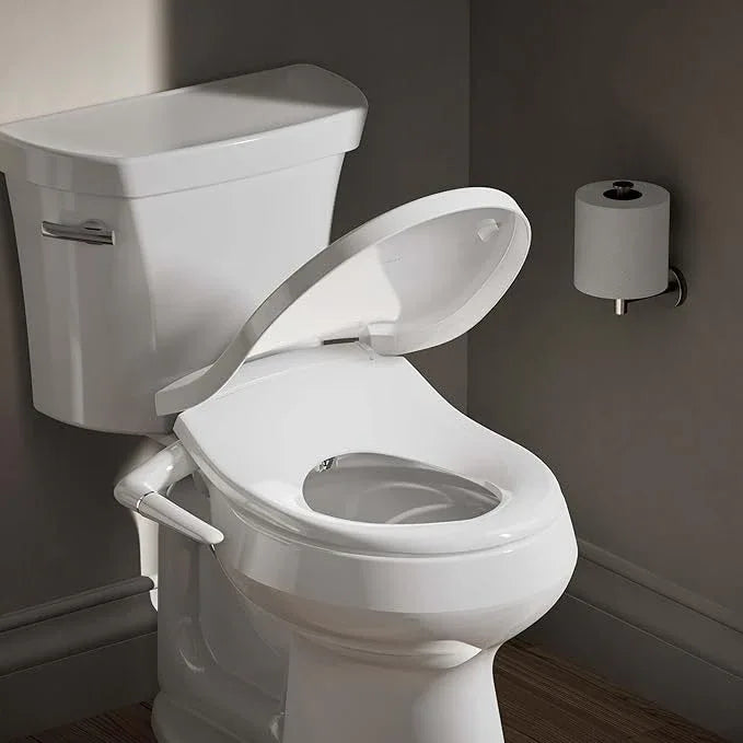 Kohler PureWash M250 Manual Round Bidet Toilet Seat, White, Quiet-Close Lid Prevents Slamming, Easy Installation with Quick-Release Hinges, Adjustable Spray Position & Pressure - ModernBath