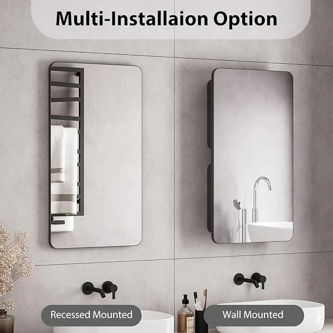 Rresyet 20×36 Bathroom Mirror Cabinet with 3X Magnifying Mirror, Adjustable Shelves, Bathroom Mirror with Storage, Recessed or Wall Mounted Medicine Cabinet for Jewelry,Masks & Beauty Tools - ModernBath