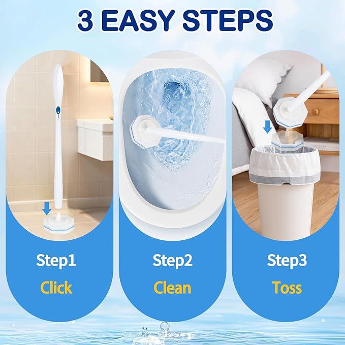 100 Count Toilet Wand Refills for Clorox Toilet Wand - Disposable Toilet Brush Refills, Replacement Heads for Clorox Toilet Wand Refills, 5X Cleaning Power | 360° Efficient Cleaning | No Falling Apart - ModernBath