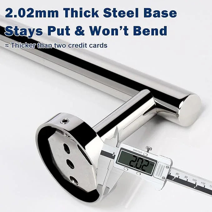 NearMoon Hand Towel Holder/Towel Ring, Thicken Stainless Steel Hand Towel Bar for Bathroom, Rustproof Wall Mounted Towel Rack, Contemporary Style Bath Accessories, 9 Inch (1 Pack, Chrome Finish) - ModernBath