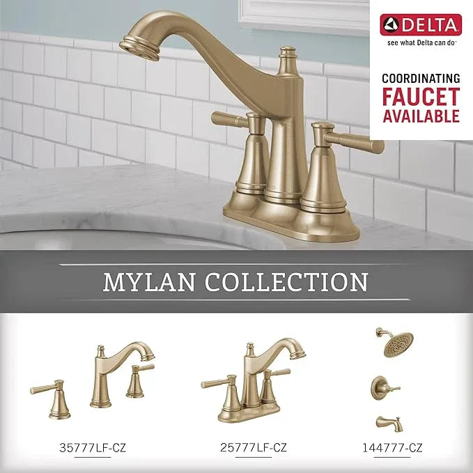 Delta Mylan (1-Pack) Toilet Paper Holder Champagne Bronze Pivoting Tissue Roll Rod, Organization and Storage, Wall Mounteded Gold Bathroom Accessories MYN50-CZ - ModernBath