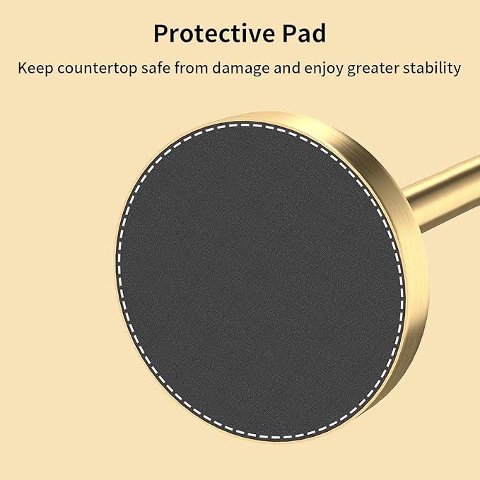 YUMORE Hand Towel Holder Stand Countertop Towel Rack Free Standing Towel Bar Hanger for Bathroom Kitchen (Gold) - ModernBath