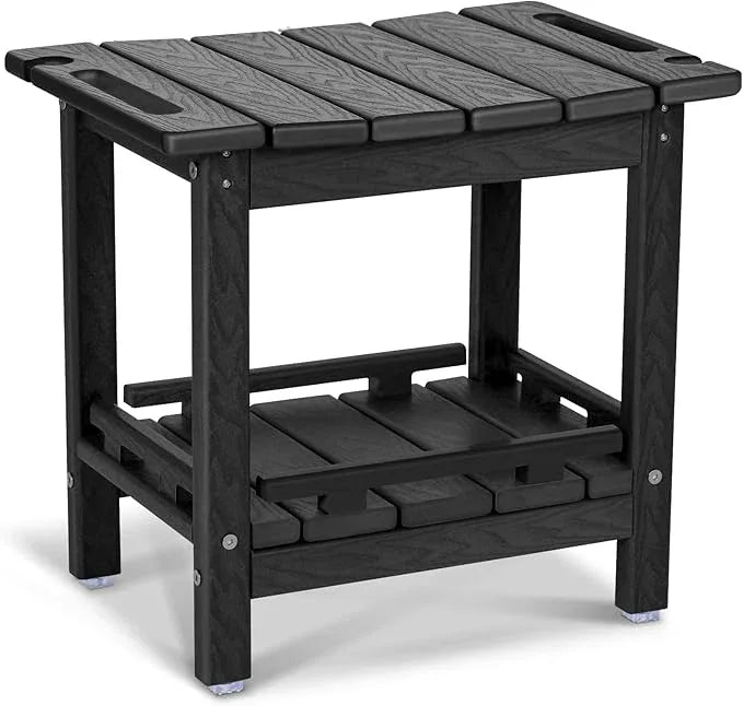 Nalone HDPE Shower Benches, Small Indoor/Outdoor Shower Seat with Storage & Handles, Ideal for Shaving Legs - ModernBath