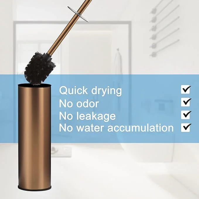 BGL Rose Gold Toilet Brush and Holder,Stainless Steel Toilet Brushes for Bathroom with Holder - ModernBath