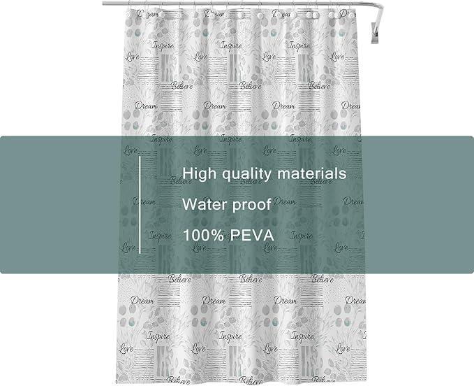 LQFMEHOT Eva Shower Curtain Liner, Jungle Elephant 5G Shower Liners with 12 Rustproof Metal Grommets and Weighted Magnets, Waterproof Duty Shower Curtains for Shower Bathroom 72 x 72 - ModernBath