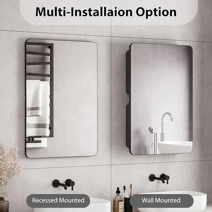 Rresyet 24×36 Bathroom Mirror Cabinet with 3X Magnifying Mirror, Adjustable Shelves, Bathroom Mirror with Storage, Recessed or Wall Mounted Medicine Cabinet for Jewelry,Masks & Beauty Tools - ModernBath