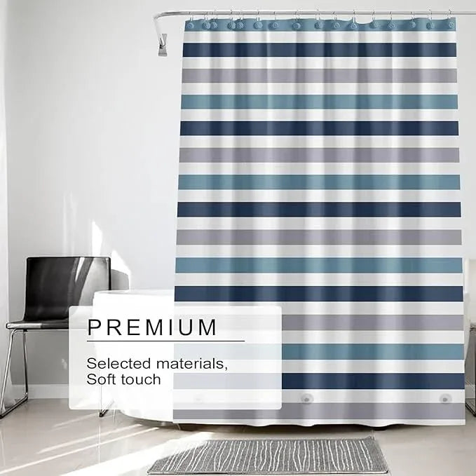 TIKABC Shower Curtain Liner, 4G PEVA Shower Liner, Plastic Waterproof Shower Curtains, 72x72 inch with Grommet Holes 3 Magnetic Weights - ModernBath