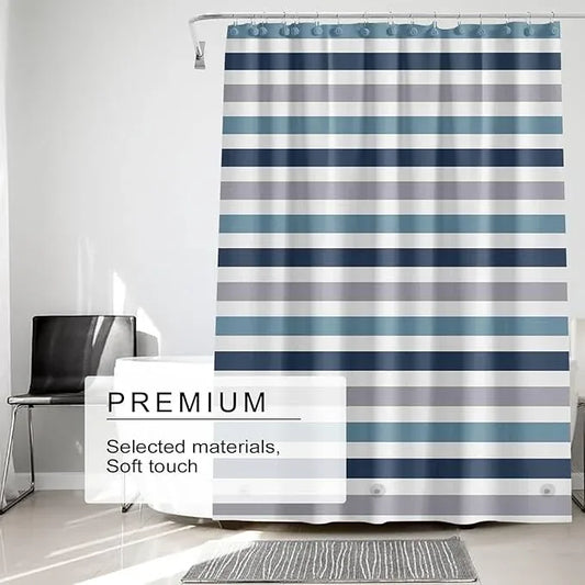 TIKABC Shower Curtain Liner, 4G PEVA Shower Liner, Plastic Waterproof Shower Curtains, 72x72 inch with Grommet Holes 3 Magnetic Weights - ModernBath