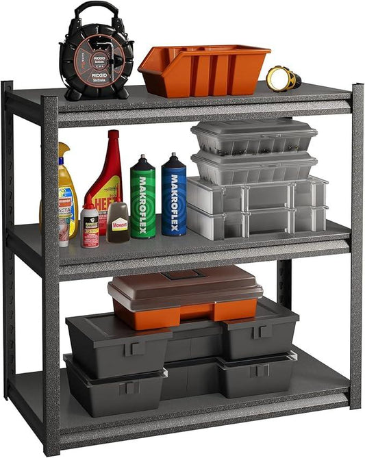 32" W Garage Shelving,900LBS Loads Adjustable Garage Storage Shelves, 3-Tier Metal Storage Racks and Shelving Units, Utility Rack Shelves (16" D x 32" W x 32" H) - ModernBath