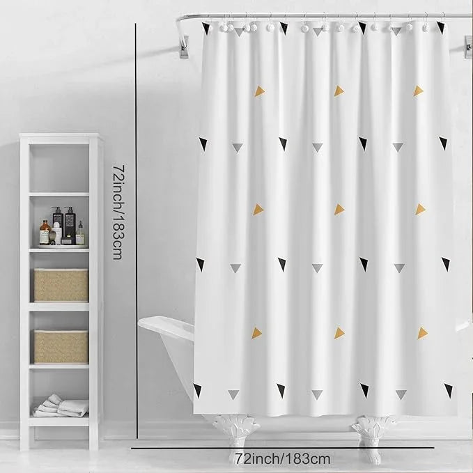 TIKABC Shower Curtain Liner, 4G PEVA Shower Liner, Plastic Waterproof Shower Curtains, 72x72 inch with Grommet Holes 3 Magnetic Weights - ModernBath