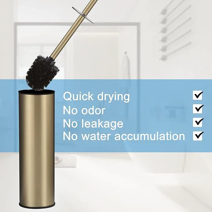 BGL Brushed Gold Toilet Brush and Holder,Stainless Steel Toilet Brushes for Bathroom with Holder - ModernBath