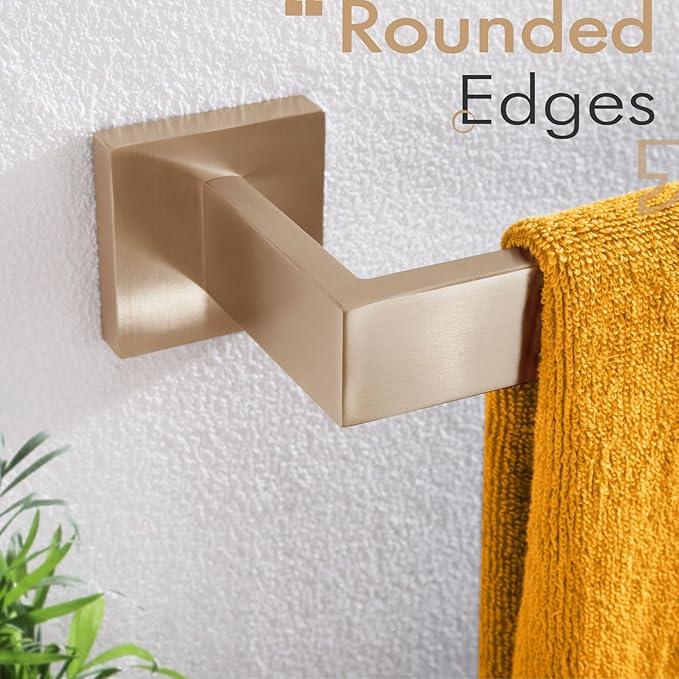 KOKOSIRI 24-Inch Towel Rack for Bathroom Kitchen Towel Bars Wall Mount SUS304 Stainless Steel Towels Holder, Champagne Bronze B4003CPG-L24 - ModernBath