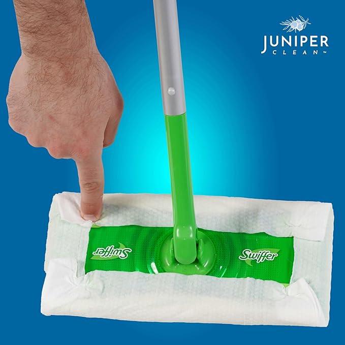 Juniper CLEAN Wet Floor Wipes, Multi Surface Floor Cleaner Wet Mop Pads Fit Swiffer Sweeper Mop, Fresh Scent & Plant-Based Textured Cloth Trap Absorb Dirt, 20 Count (Pack of 3) - ModernBath