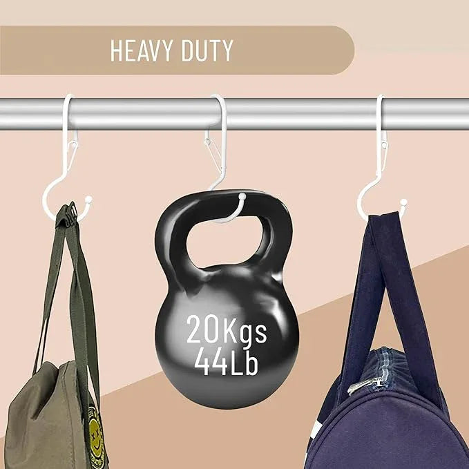 Blau Marité 6 Purse Hanger for Closet. Tote Hanger. S-Shaped Hooks S Hooks Twist Design. Anti Drop S-Shaped Hook for Hanging Handbags with Safety Buckle to Prevent Falls. Heavy Duty. (White, Twisted) - ModernBath