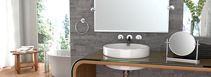 Gatco 4686 Channel Glass Shelf, Chrome/Wall Mounted 20.13" X 5.25" Tempered/Floating Rectangle Glass Shelf for Bathroom - ModernBath