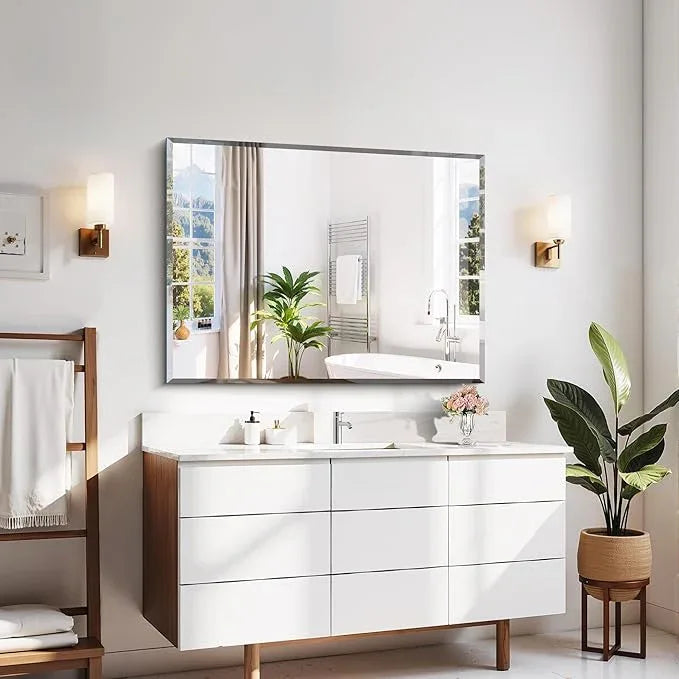 CILIBER Beveled Bathroom Mirror, 30x40 Large Frameless Mirrors for Over Sink, Upgraded Shatterproof Beveled Frameless Vanity Mirror for Bathroom,Bedroom,Living Room and Entryway - ModernBath