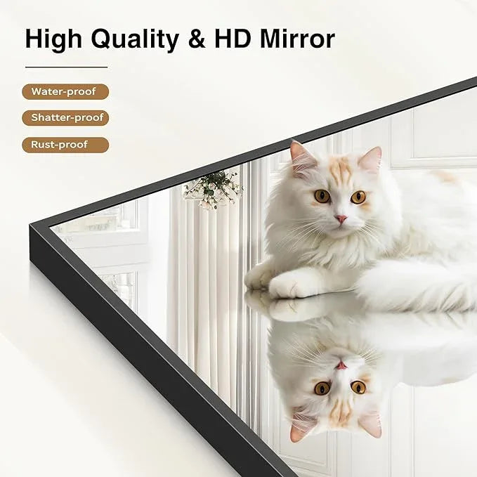 COFENY 40x48inch Black Bathroom Mirror, Black Rectangle Mirror with Frame, Large Rectangular Wall Mirrors for Bathroom, Living Room, Hair Salon, Big Farmhouse Mirror Hang Horizontal/Vertical - ModernBath