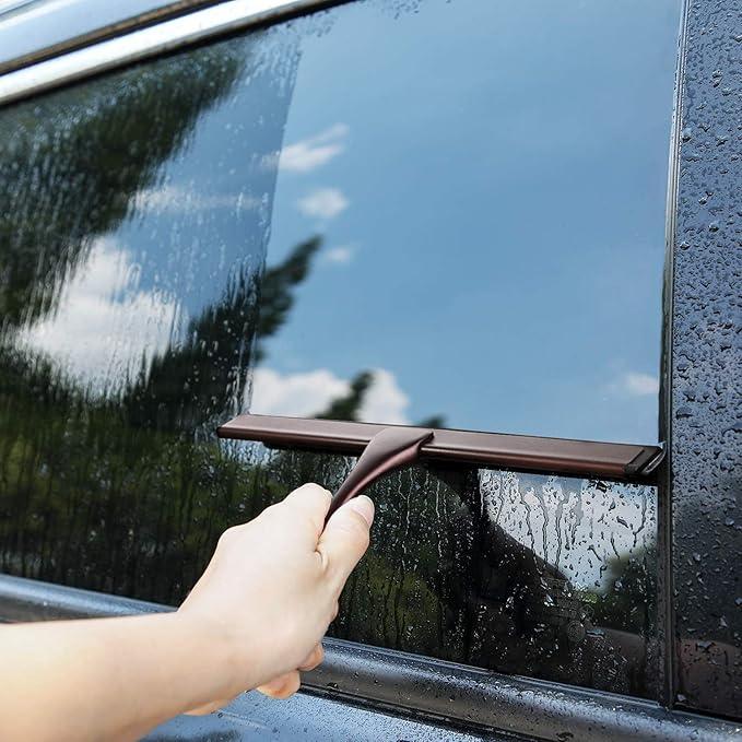 Hiware All-Purpose Shower Squeegee for Shower Doors, Bathroom, Window and Car Glass - Bronze, Stainless Steel, 12 Inches - ModernBath