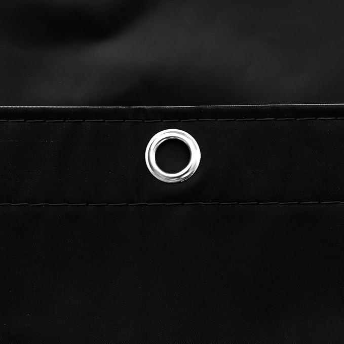 Barossa Design Black Shower Curtain Liner - Premium PEVA Plastic Shower Curtain for Bathroom, Lightweight Standard Size with 3 Magnets, Metal Grommets - ModernBath