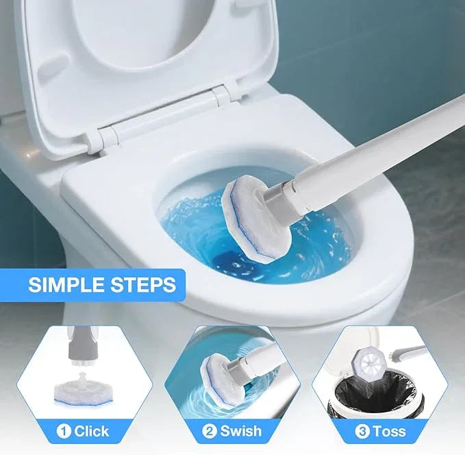 50Count Refills Disposable Toilet Brush Refills, Toilet Cleaning Brush,Toliet Wand Refills,Toilet Bowl Clean Refill Pads,Toilet Brush Head is Compatible with Most Toilet Brush Handles - ModernBath