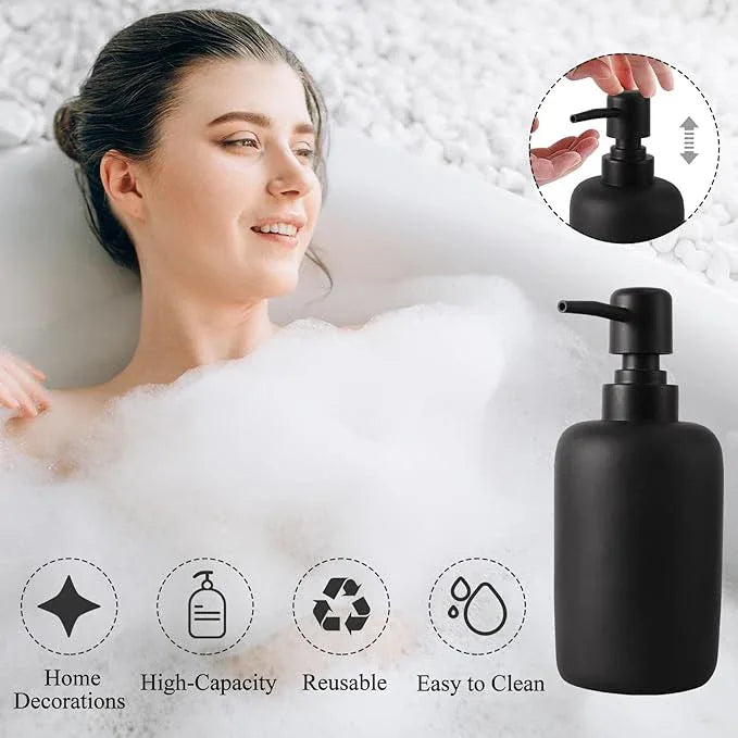 21 Pcs Bathroom Accessory Set with Waterproof Shower Curtain and Non Slip Mat,Resin Bath Set with Toothbrush Holder and Lotion Soap Dispenser,Bathroom Countertop Organizer Set for Home Apartment - ModernBath