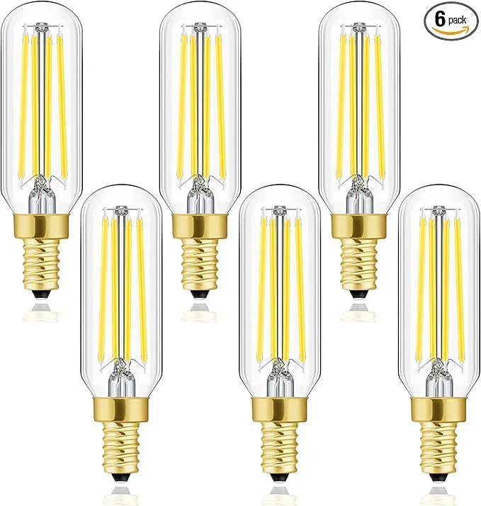 E12 LED Dimmable 8W Equal 100 watt Daylight 4000K T6 T25 E12 Candelabra Bulb for Chandeliers,Ceiling Fan,Pendant,Wall sconces AC120V 800LM e12 Light Bulb 6Pack - ModernBath