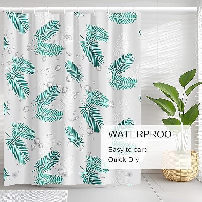 TIKABC Shower Curtain Liner, 4G PEVA Shower Liner, Plastic Waterproof Shower Curtains, 72x72 inch with Grommet Holes 3 Magnetic Weights - ModernBath