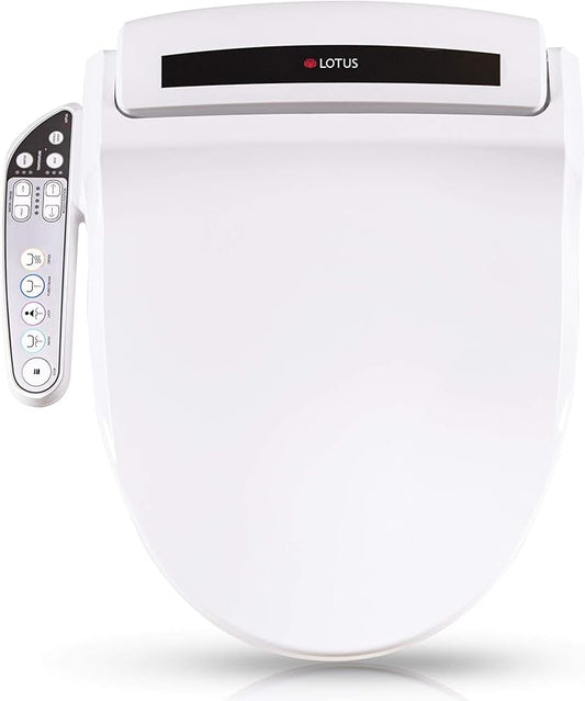 Lotus Bidet ATS-800 Round, Heated Seat, Temperature Controlled Wash, Warm Air Dryer, Easy DIY Installation, Made in Korea