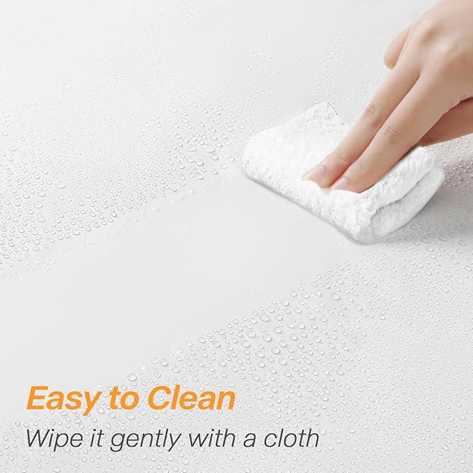 Gibelle PEVA Shower Curtain Liner - White Shower Liner for Bathroom, Waterproof Plastic Shower Curtain Liner, 72x72 Inches - ModernBath