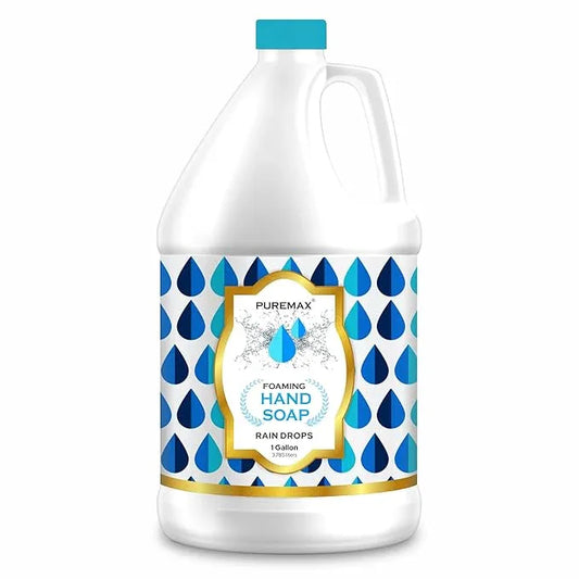 Puremax Foaming Hand Soap Refills with Essential Oils | Rain Drops | Gentle, Moisturizing | Biodegradable Formula | Made in USA | 128 Fl Oz (1 Gallon) | - ModernBath