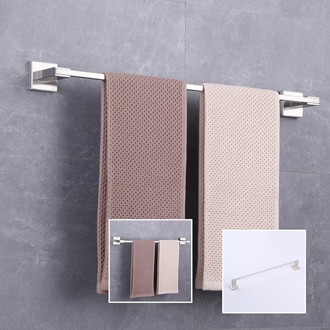 GERZWY 24 Inch Towel Bar Bathroom Wall Mounted Towel Rail, Stainless Steel Hand Towel Holder Brushed Finish JG1901A60-LS - ModernBath
