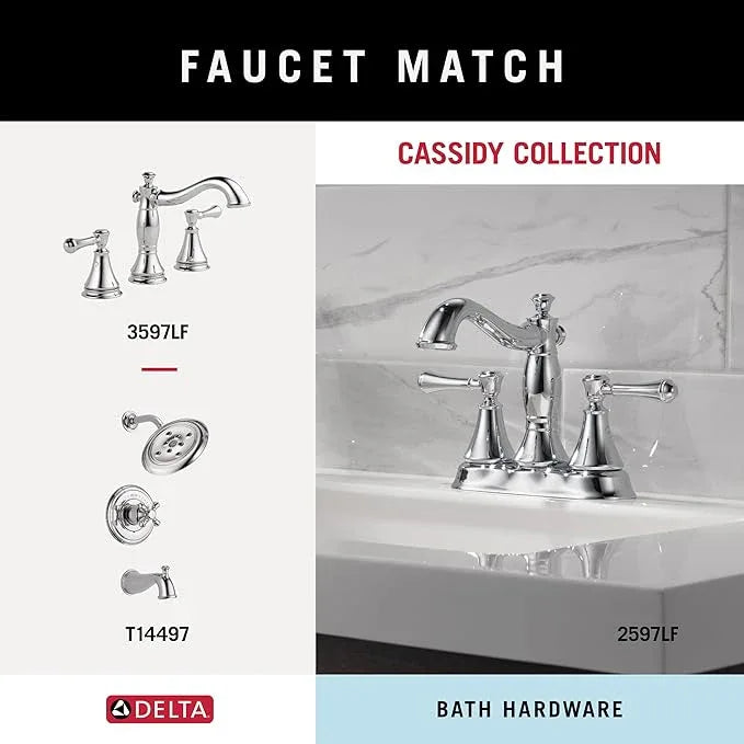 DELTA FAUCET Rubber Limited 79750 Cassidy Wall Mount Single Post Toilet Paper Holder Bath Hardware Accessory in Polished Chrome - ModernBath