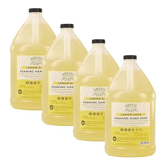 Adams Handmade Soap Liquid Foaming Soap 1 Gal - Lemon Sage (Pack of 4) - ModernBath