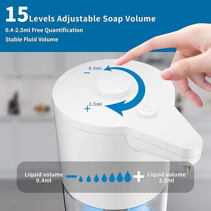 Automatic Soap Dispenser Touchless,Simple Physical Adjustment,Low Battery Consumption Dish Soap Dispenser Kitchen Bathroom - ModernBath