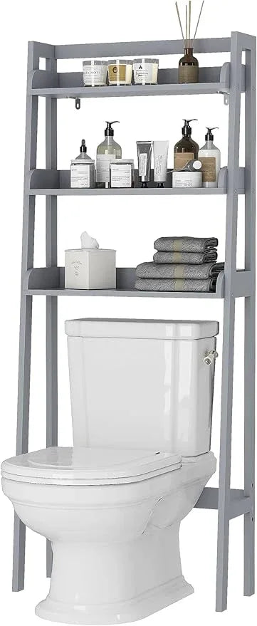 UTEX Over Toilet Bathroom Organizer, 3-Tier Above Toilet Storage Shelf Rack, Bathroom Shelves Over Toilet (Gray) - ModernBath