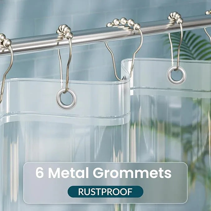 Titanker Shower Stall Curtain Liner, 36x72 Clear PEVA Lightweight Single Stall Narrow Shower Curtain for Bathroom with 2 Magnets and 6 Rustproof Grommet Holes - ModernBath