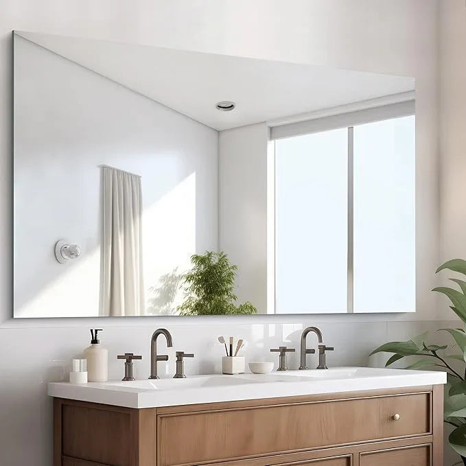 CILIBER Frameless Mirror, 60x36 Large Bathroom Mirrors for Wall, Upgraded Shatterproof Rectangle Vanity Mirror Over Sink with Polished Edge for Bathroom,Bedroom,Living Room and Entryway - ModernBath