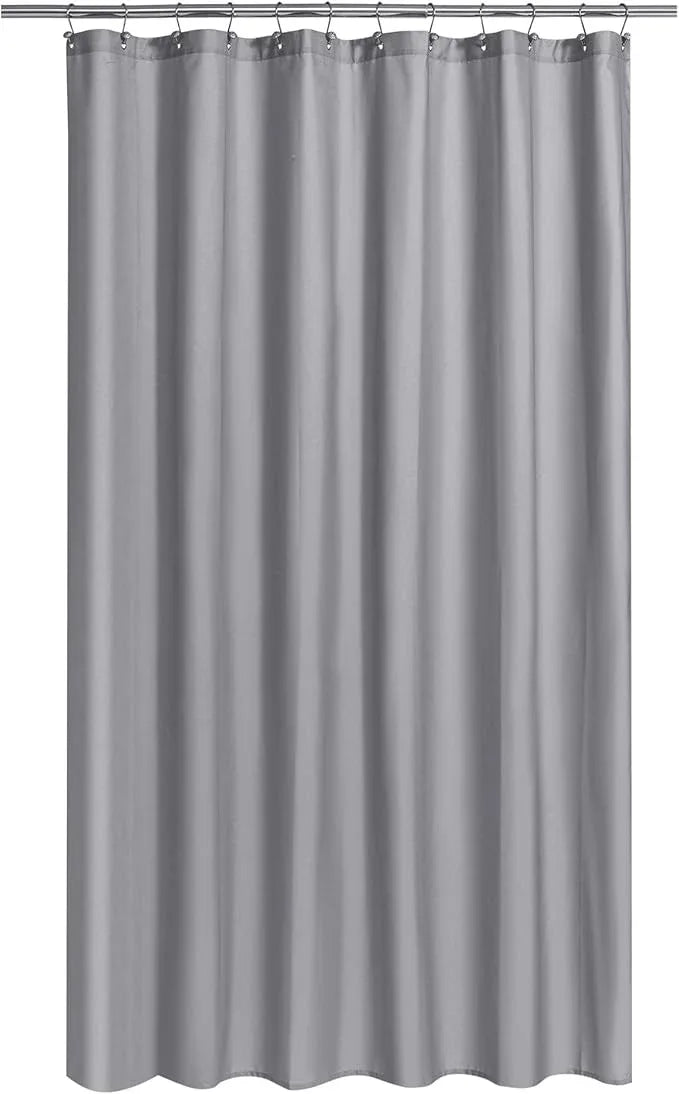 N&Y HOME Fabric Shower Curtain or Liner Extra Long 72 x 84 Inches - Hotel Quality, Machine Washable - Gray, 72x84 - ModernBath