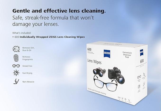 ZEISS Pre-Moistened Lens Cleaning Wipes, 600 Count - ModernBath