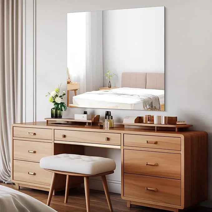 CILIBER Frameless Wall Mirror, 36x36 inch Square Bathroom Mirrors for Wall, Upgraded Shatterproof Vanity Mirror Over Sink with Polished Edge for Bathroom,Bedroom,Living Room and Entryway - ModernBath