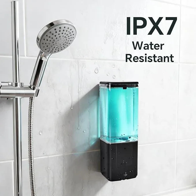 LAOPAO Automatic Soap Dispenser Wall Mount Rechargeable Liquid Soap Pump for Kitchen, Touchless Soap Dispenser for Dish/Hand/Shower Soap, Home & Commercial, 540ml, Black - ModernBath