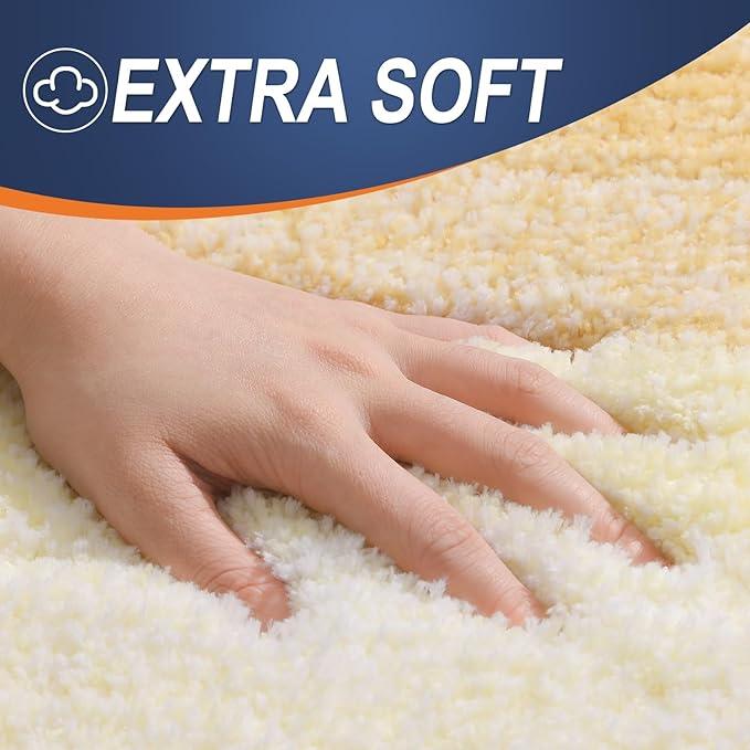 OLANLY Bathroom Rugs Mat 30x20, Extra Soft Absorbent Microfiber Bath Rugs, Rubber Backing, Quick Dry, Washable Bath Mats for Bathroom Floor, Tub and Shower, Home Decor Accessories, Light Yellow - ModernBath