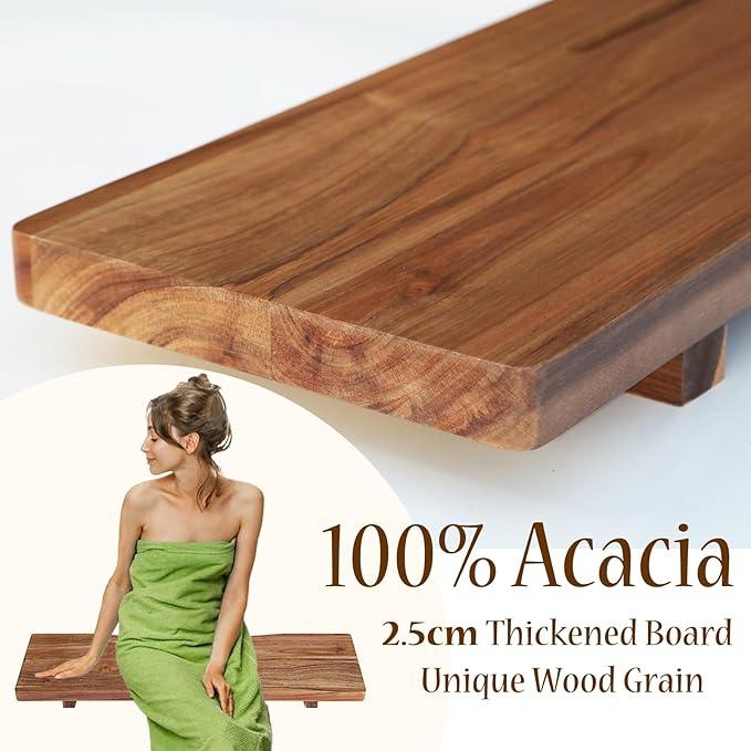 Premium Acacia Wood Bathtub Tray Caddy with Adjustable Legs, Minimalistic Design Bath Tray for Tub, Bathtub Accessories, Fit Standard and Against Wall Bath Tubs, Gift Idea for Women - ModernBath