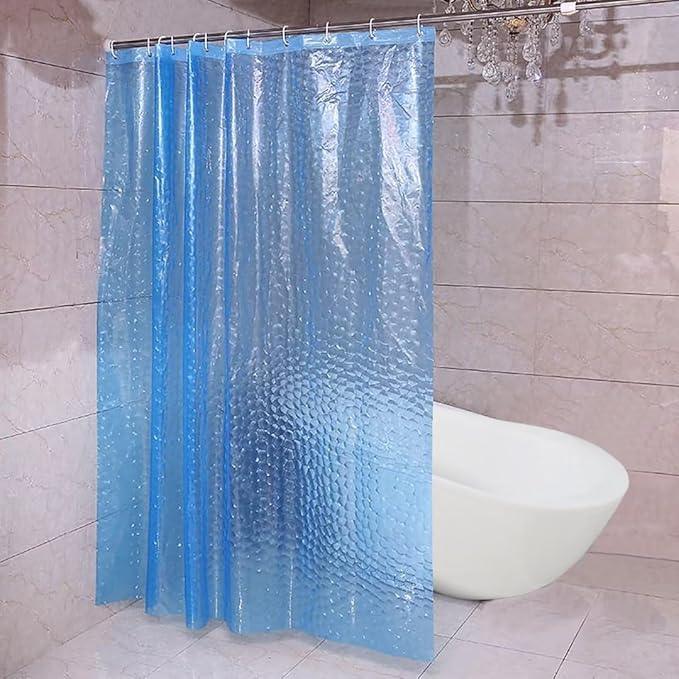 TIKABC Shower Curtain Liner, 4G EVA Blue Water Cube Shower Liner, Plastic Waterproof Shower Curtains, 72x72 inch with Grommet Holes 3 Magnetic Weights - ModernBath