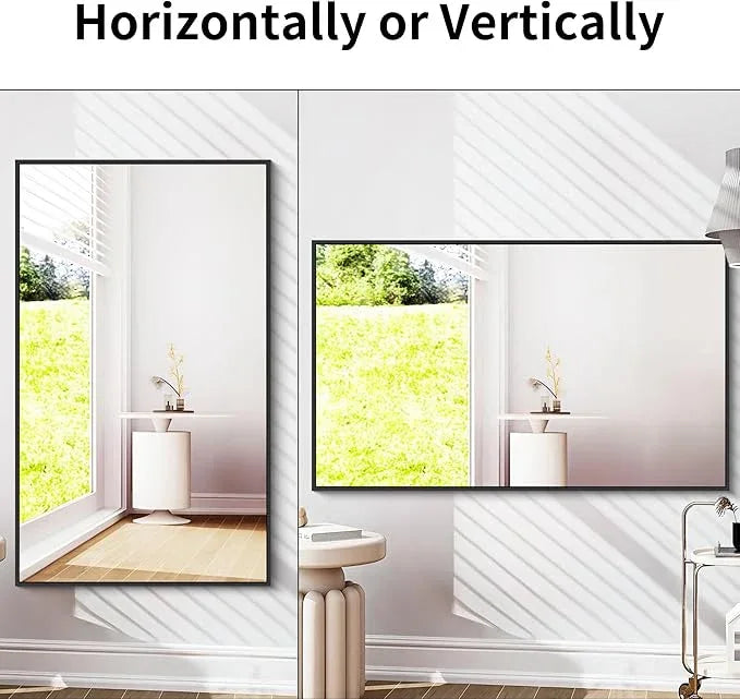 DESBING Black Bathroom Mirror for Wall, 30x50 Inch Rectangle Mirrors with Metal Frame, Modern Vanity Wall Mirror Decor for Entryway Hangs, Bathroom Living Room Horizontal or Vertical - ModernBath