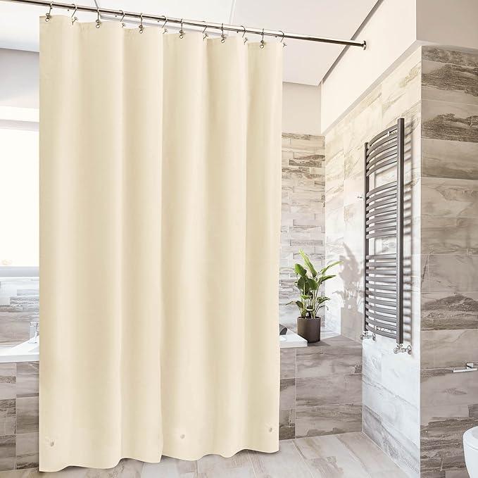 Barossa Design Beige Shower Curtain Liner - Premium PEVA, BPA & PVC Free, No Chemical Smell, Lightweight Standard Size Shower Curtain with 3 Magnets, Metal Grommets - Beige - ModernBath