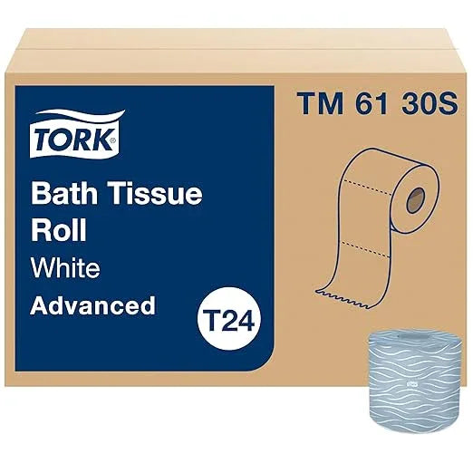 Tork Bath Tissue Roll Advanced 2-ply For everyday use at home Biodegradable 4x3.75", 500 sheets/roll, 48 rolls/case - ModernBath